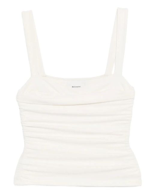 Reformation White Trish Top