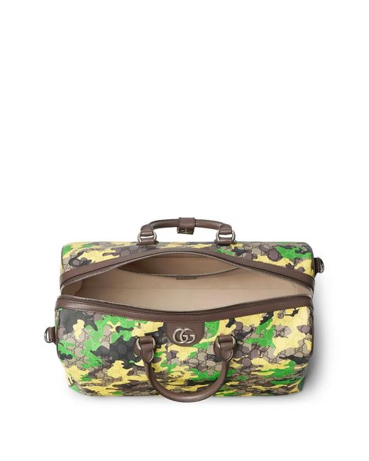 Gucci Green Gg Camouflage Luggage for men