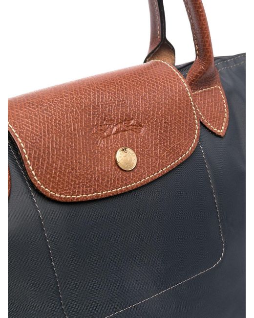 Petit sac cabas Le Pliage Cuir Longchamp en coloris Gris - Lyst