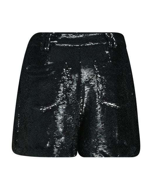 IRO Black Sequin-Embellished Shorts