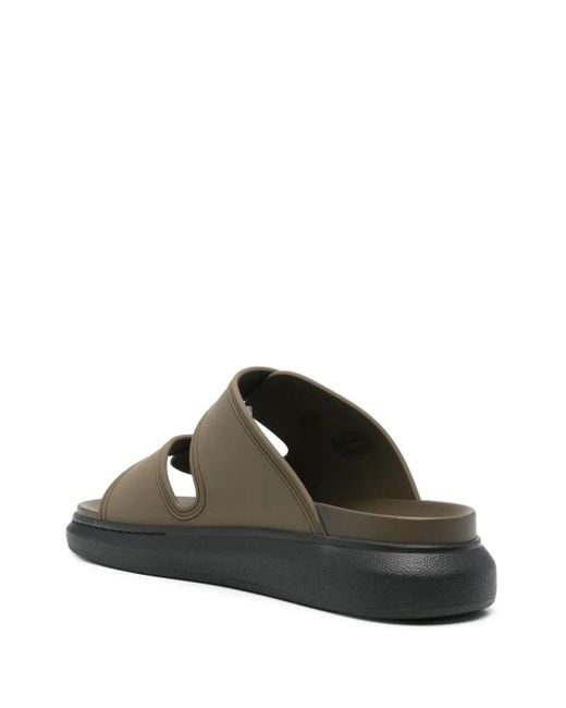 Alexander McQueen Brown Logo-Engraved Sandals for men