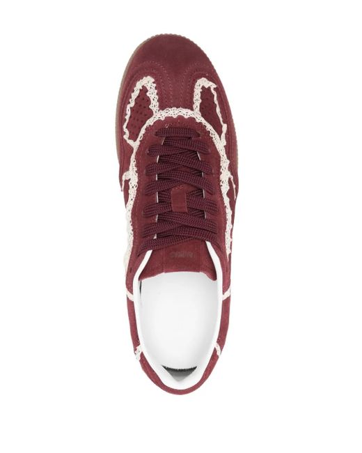 Alohas Purple Tb.490 Crochet-Trim Sneakers