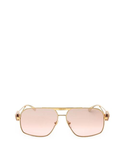 Versace Pink Geometric-Frame Sunglasses for men