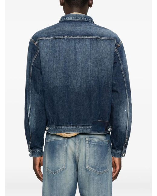 Veste En Jean À Effet Taches De Peinture 101X Visvim pour homme en coloris Blue