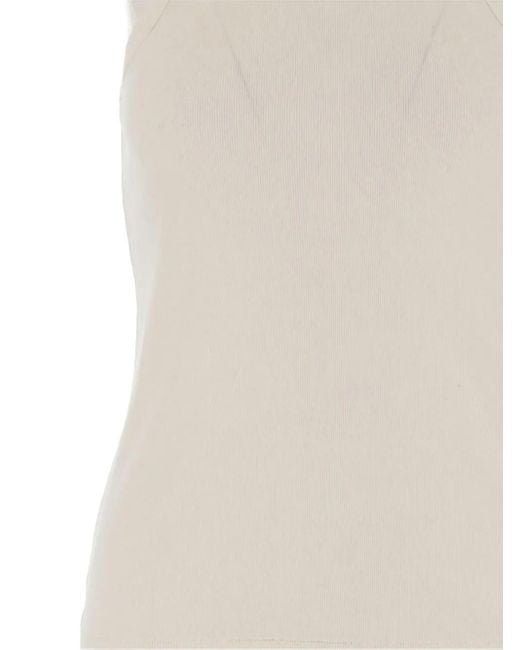 By Malene Birger Natural Ribbed Sleeveless Top