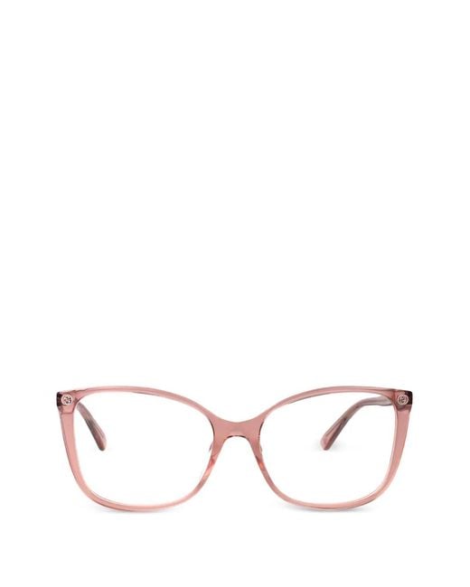 Gucci Natural Cat-Eye Frame Glasses