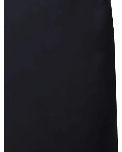 The Attico Black High-Neck Twisted Maxi Dress
