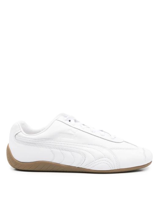 PUMA White Speedcat Leather Shoes for men