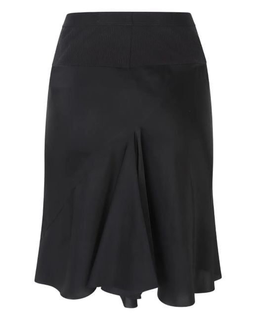 Rick Owens Black Bias Short Skirt