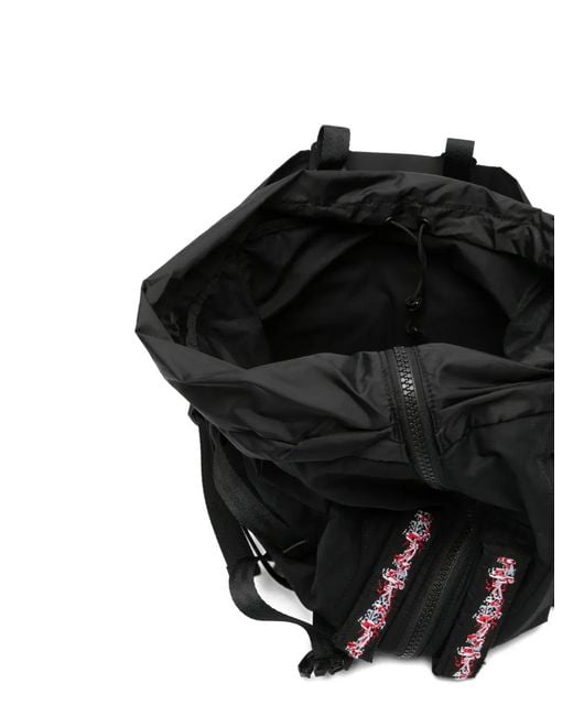 GR10K Black Waxed Zipped Backpack for men