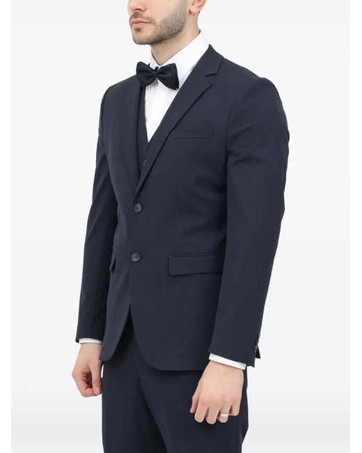 SELECTED Blue Notched-Lapel Blazer for men