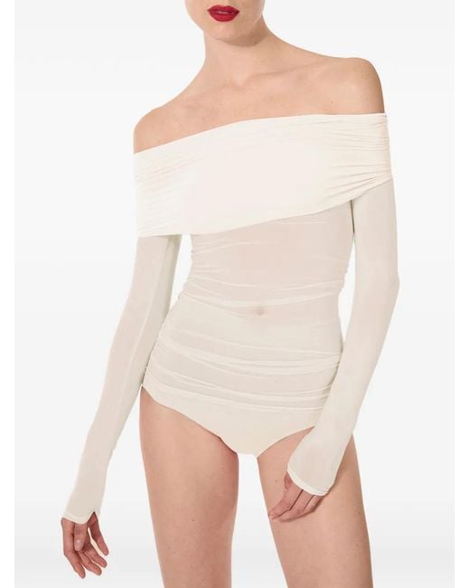 Wolford White Off-Shoulder Top
