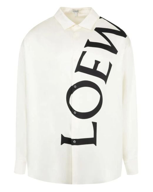 Loewe White Silk Shirt for men