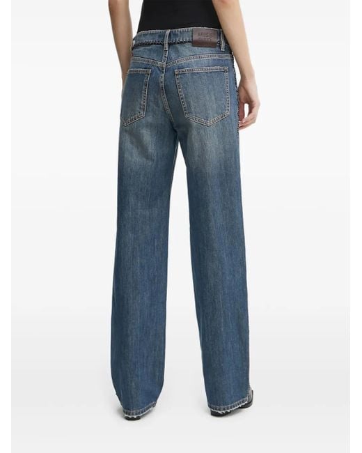Miss Sixty Blue Chain-Embellished Jeans
