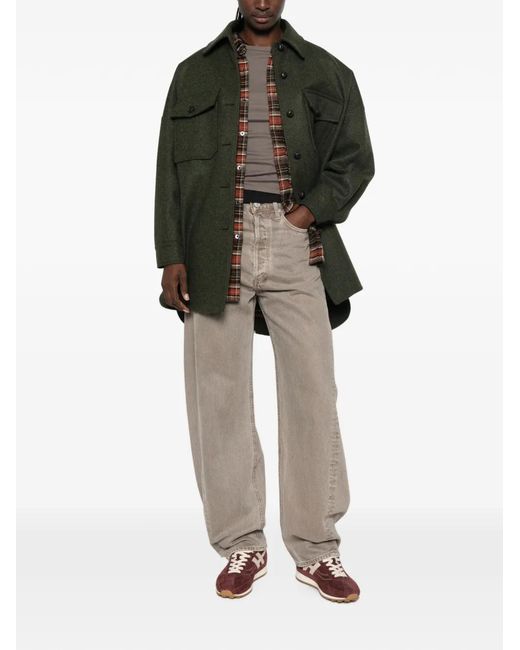 Schneiders Green Button-Fastening Single Breasted Coat
