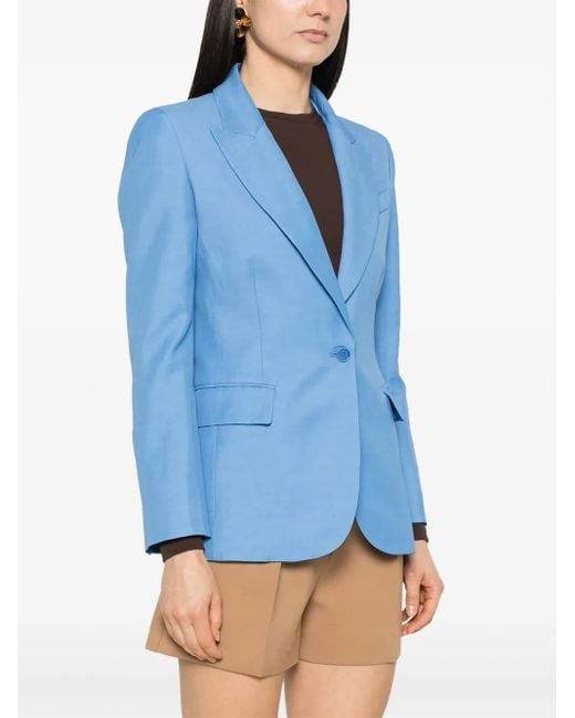 P.A.R.O.S.H. Blue Light Tailored Blazer With Single-Button Closure