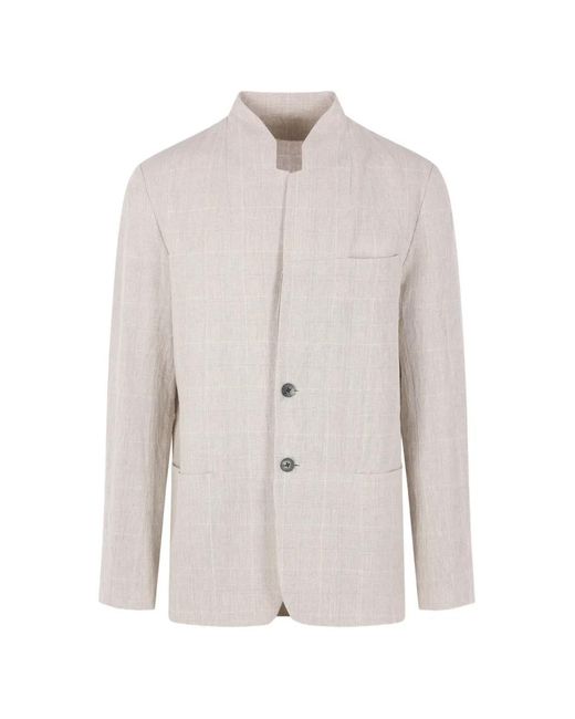 Sease White Check-Pattern Shirt for men