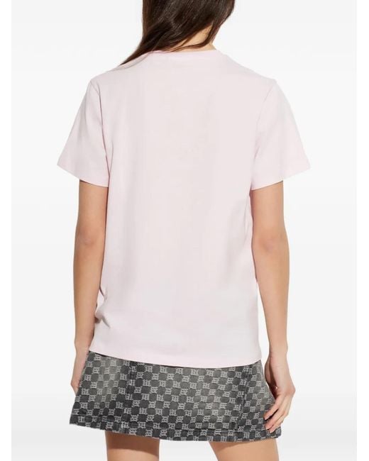 Ganni White T-Shirt À Imprimé Graphique