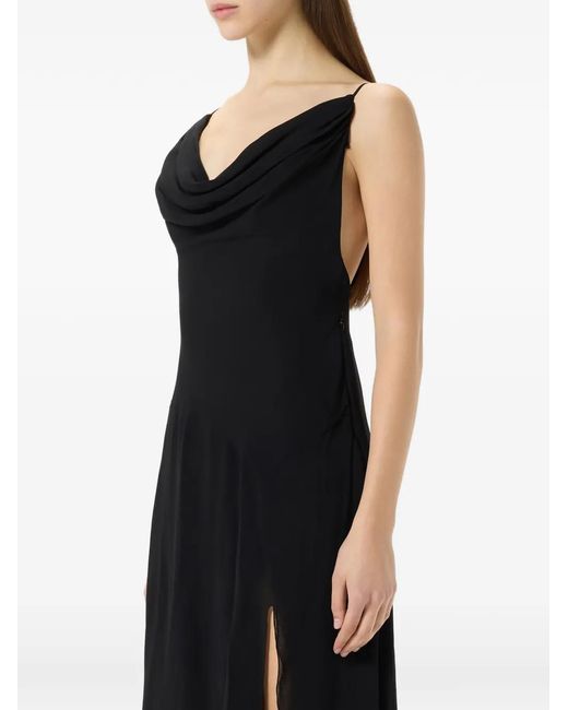 Blumarine Black Cowl-Neck Gown