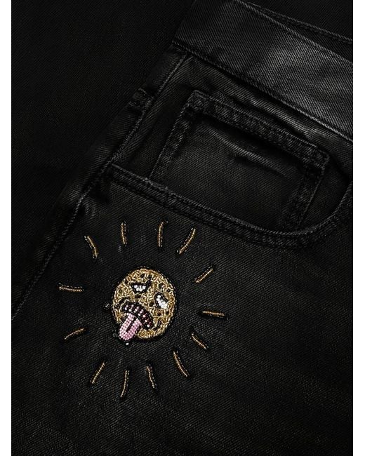 NAHMIAS Black Beaded Sun Jeans for men