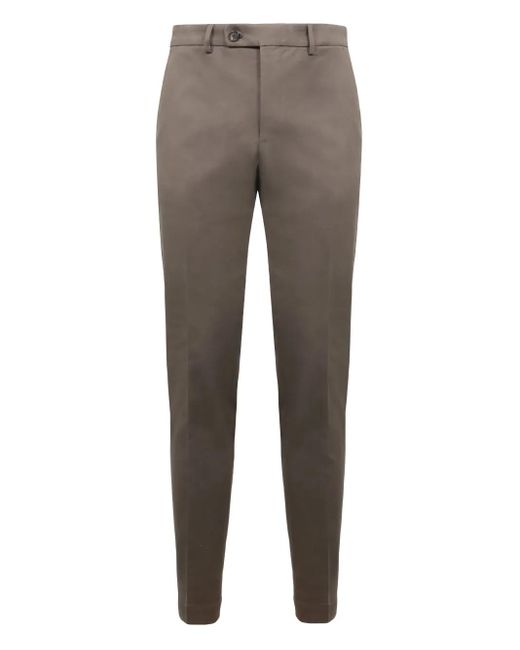 Slowear Gray Buttoned-Welt-Pocket Trousers for men