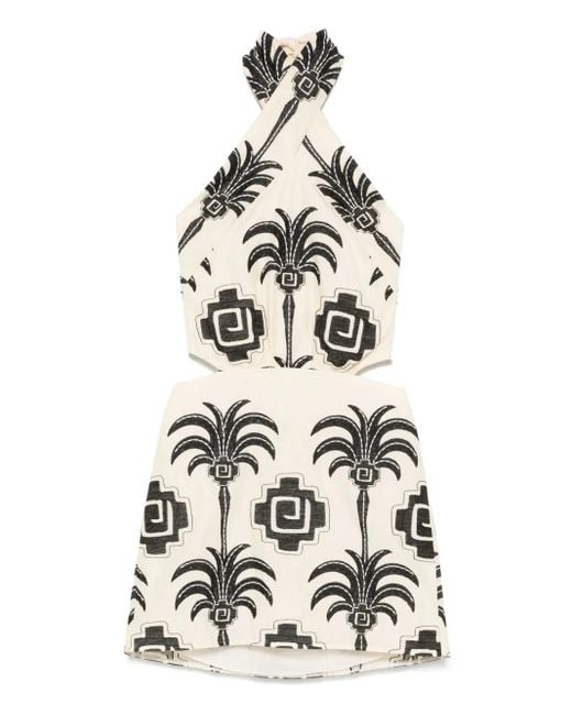 Johanna Ortiz White Pintaderas Mini Dress