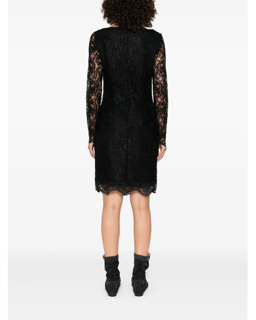 Vestido midi con encaje La Petite Robe Di Chiara Boni de color Black