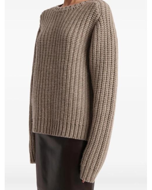 Khaite Brown Natt Ribbed Sweater
