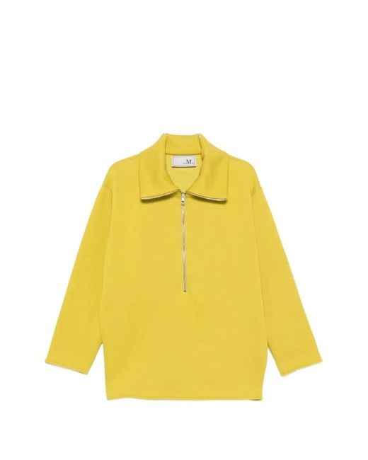 THE M.. Yellow Hofu Half-Zip Sweatshirt