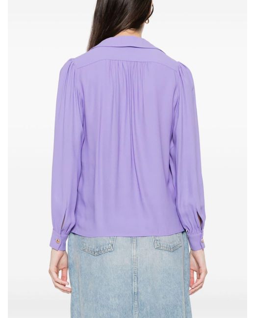 Blusa con logo estampado Elisabetta Franchi de color Purple