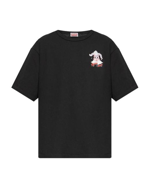 KENZO Black Cotton T-Shirt for men
