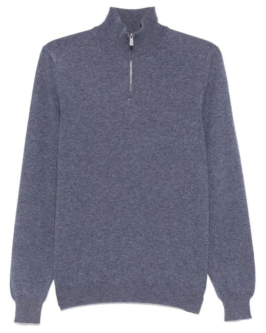 Fedeli Blue Favonio Sweater for men