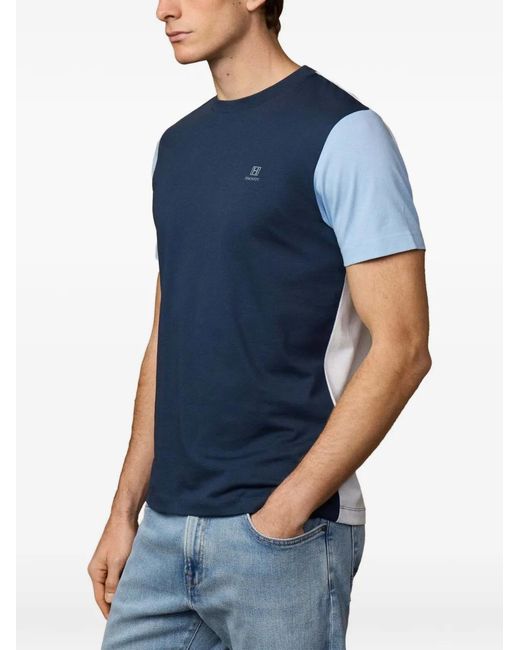 Hackett Blue Logo-Print T-Shirt for men