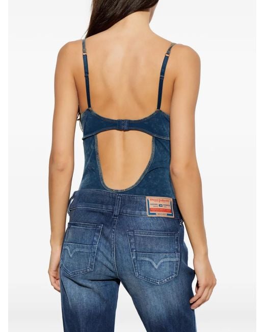 DIESEL Blue Mini Effect Adjustable Bodysuit