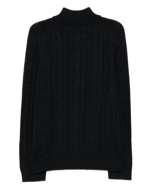 Paul Smith Black Cable-Knit Jumper for men