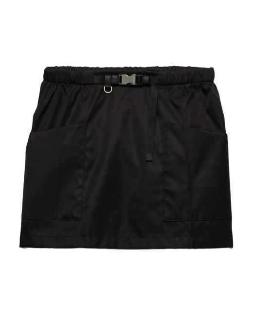 Prada Black Re-Nylon Miniskirt
