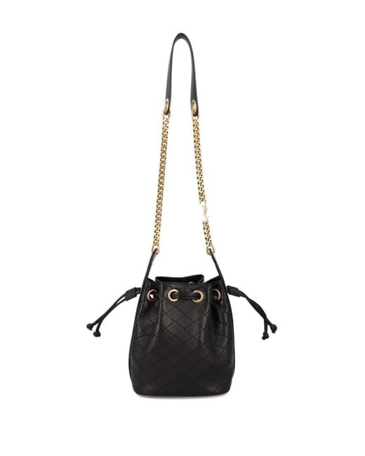 Saint Laurent Black Cassandre Quilted Bucket Bag