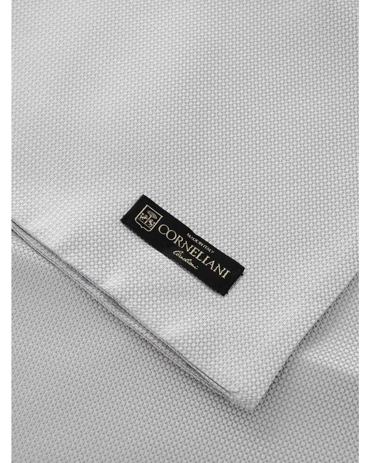 Corneliani White Textured Scarf for men