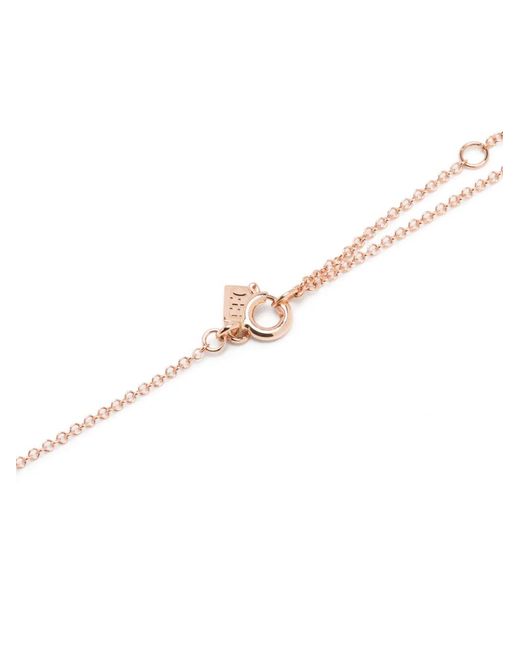 EF Collection White 14Kt Rose Mini Bar Diamond Necklace