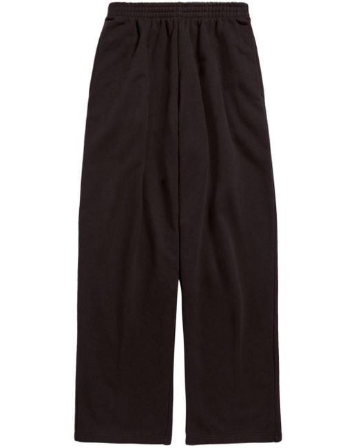 Balenciaga Black Baggy Cotton-fleece Track Pants