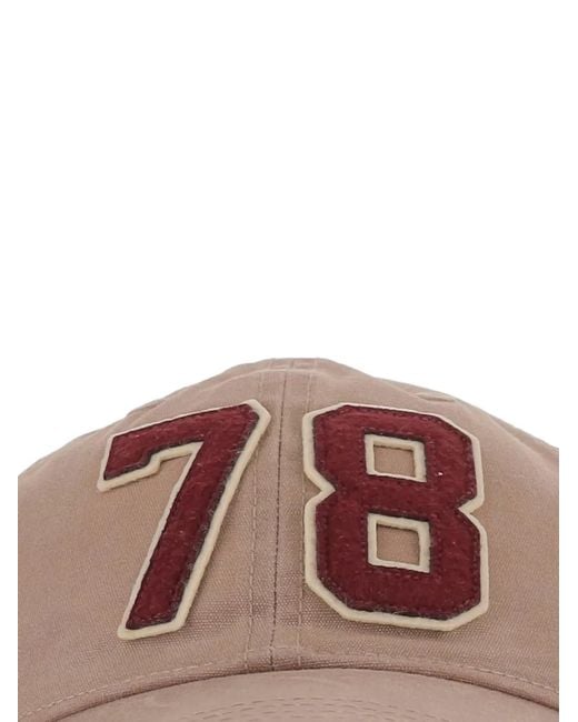 Golden Goose Deluxe Brand Brown Journey Baseball Cap/ Washed Canvas/ 78 Patch