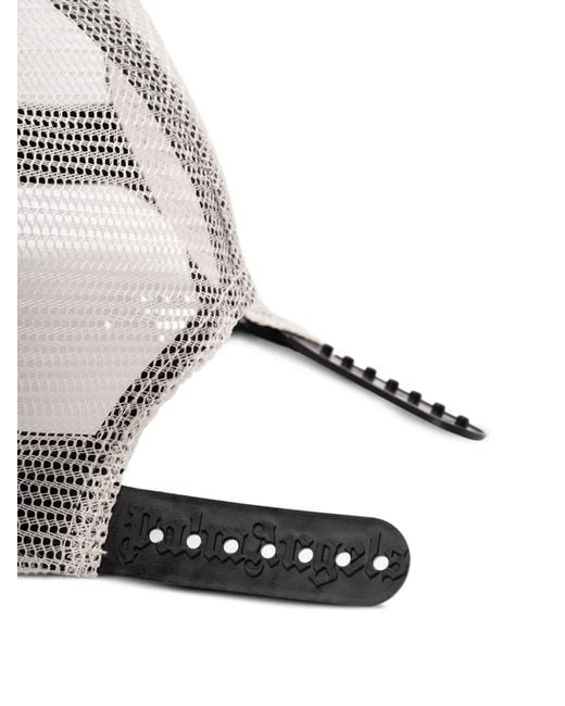 Palm Angels Natural Logo-Print Trucker Cap for men