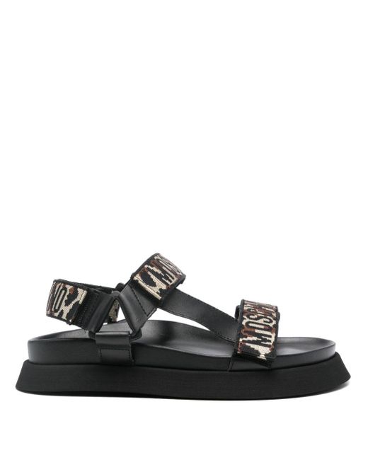 Moschino ロゴストラップ サンダル Black