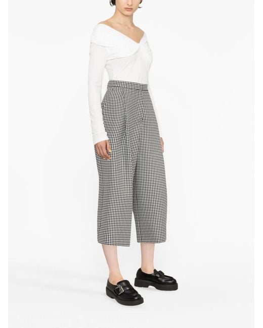 Viktor & Rolf Blue Houndstooth-Pattern Trousers