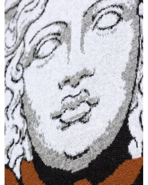 Versace Blue Medusa Head Wool Sweater for men