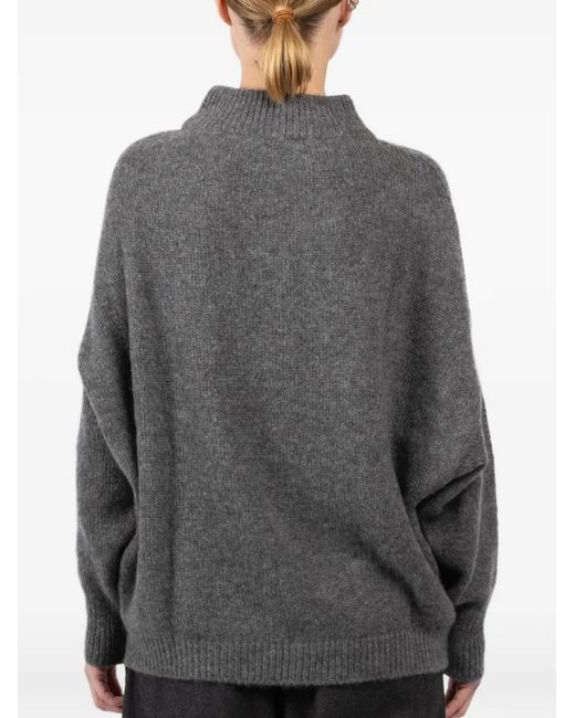 Dusan Gray High-Neck Sweater