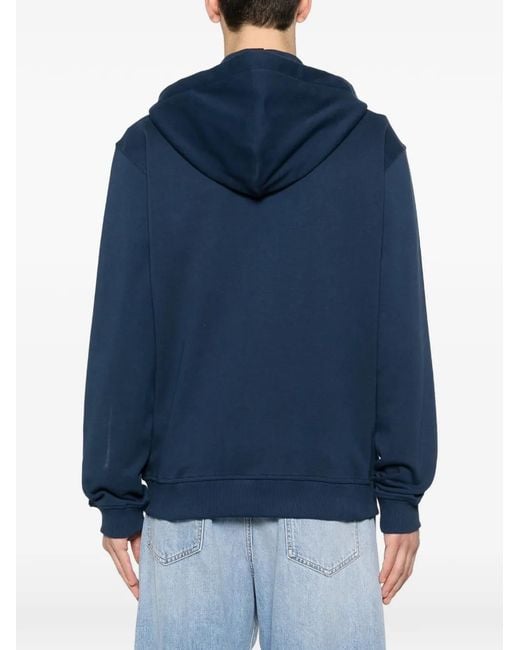 Versace Jeans Couture Blue Zip-Fastening Hoodie for men
