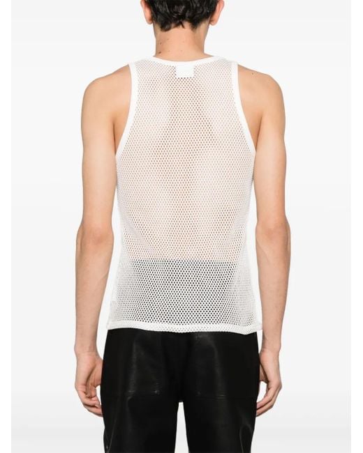Courreges White Ac Mesh Tank Top for men