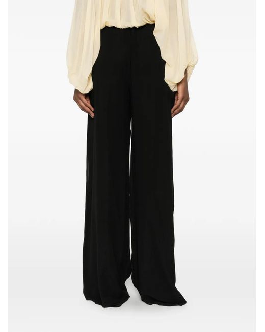 ANDAMANE Black Wide-Leg Trousers