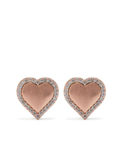 Kate Spade Take Heart Crystal embellished Stud Earrings in Pink